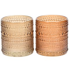 2/A Bubble Patterned Golden Candle Holder, 8cm