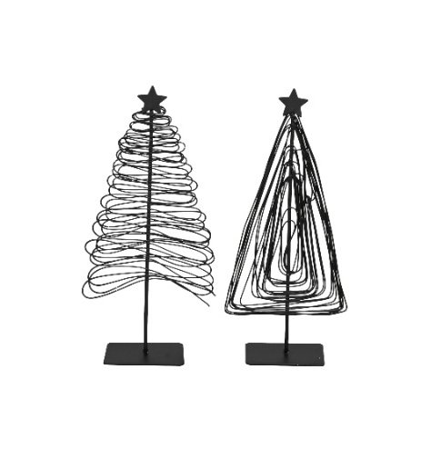 2/a Black Wire Trees 13cm