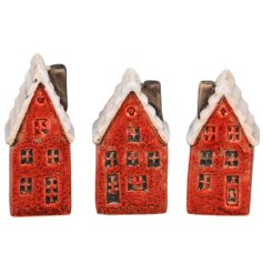 3Pottery House in Red, 7cm