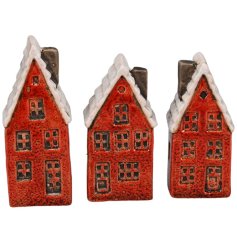 3/A Standing House Deco in Red,10cm