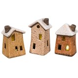 3/A TeaLight Holder House in Brown