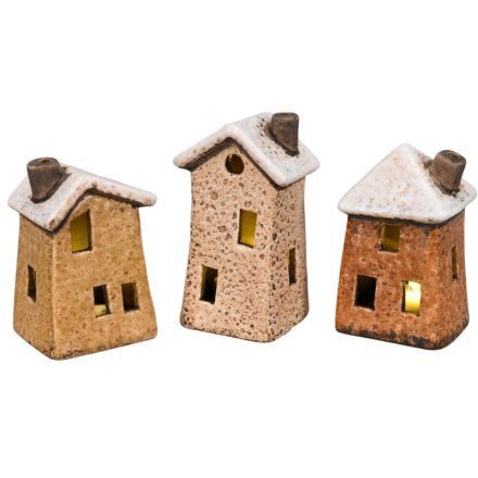 3/A TeaLight Holder House in Brown