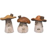 Get ready for a whimsical Halloween with the Natural Mushroom houses