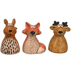 3/A Standing Deer, Fox, Squirrel Ornament