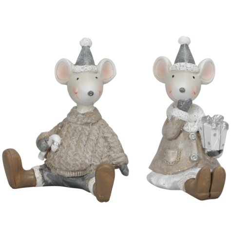 Wintery Sitting Mouse, 9.5cm 2A 