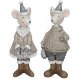 Jazz up your festive decor with these adorable grey mice.