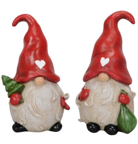 2/a Red Gonks w/ Heart Hat