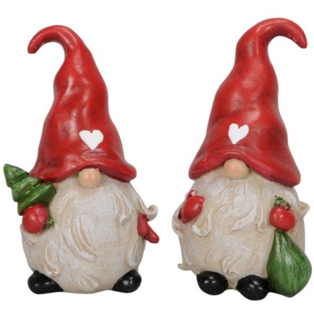 Red Gonk Ornaments w/ Heart 10cm
