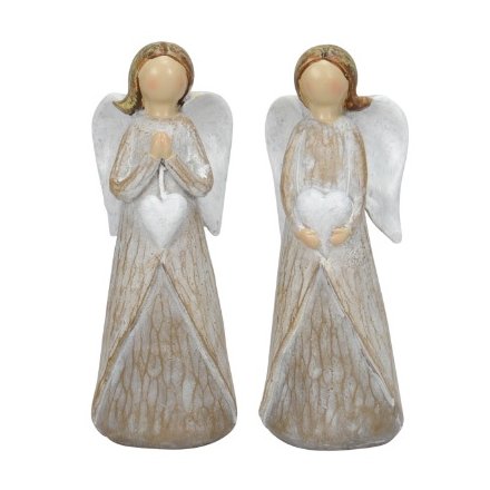 12.5cm Angel Ornaments w/ Hearts