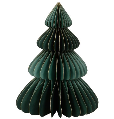 20cm Emerald Green Paper Tree Ornament