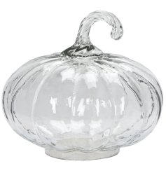 This clear pumkin is an ideal choice for decorating your home, kitchen, living room,