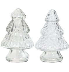 Clear Glass Christmas Trees 2A