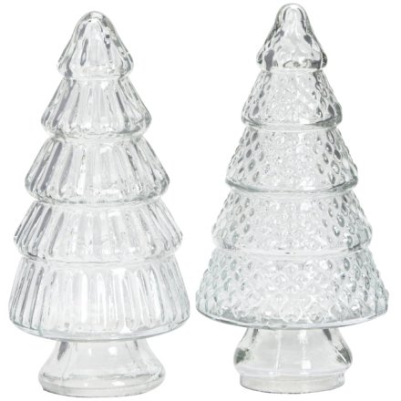 2/a Glass Xmas Tree Ornaments 20.5cm