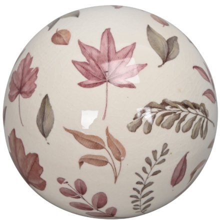Decorative Leaf Ball 12cm