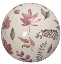Decorative Leaf Ball 12cm