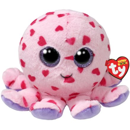 Pink Octopus - Bubbles Beanie Boo, 16cm