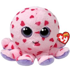 Bubbles the Octopus is ready to give someone cuddles with its super cosy material and heart pattern design. 