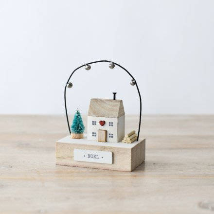 Wooden Noel Decoration, 13cm