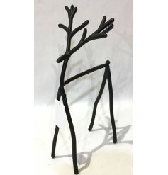 Black Reindeer Ornament, 25cm