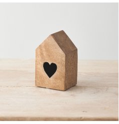 cute standing wooden house deco