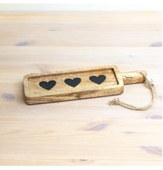 Elevate your kitchen with our exquisite Choaping Board, showcasing a beautiful black heart design.