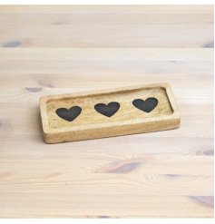 Update your home decor with this stylish and sleek wooden tray. Perfect for entertaining, it's a must-have in any hous