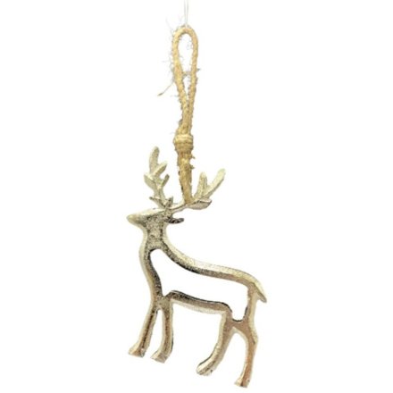 Hanging Reindeer Decoration, 12cm