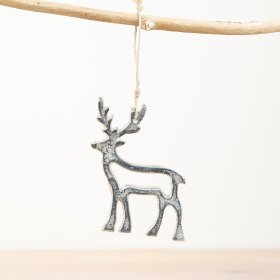 gold hanging reindeer decoration 