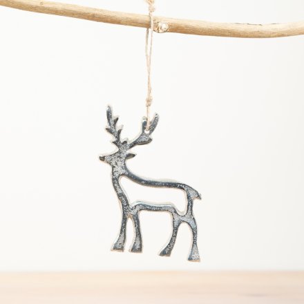 12cm Hanging Reindeer Christmas Decoration