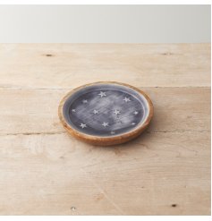 Round Serving Platter Plate in Star Design, 15cm
