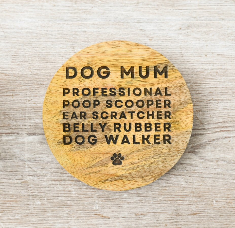 Elevate mealtime joy with our delightful "Dog Mom" coaster - the perfect touch for any dog-loving household!