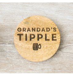 Wooden Grandads Tipple Coaster