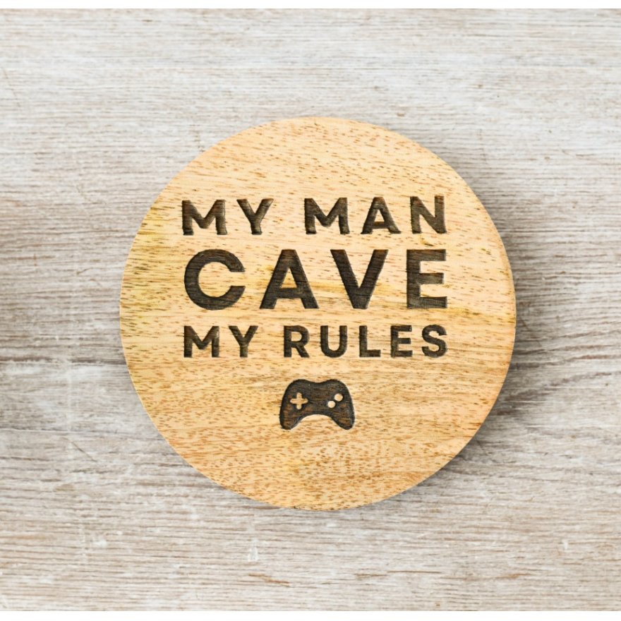 My Man Cave Coaster, 10cm