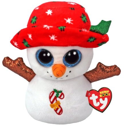 Snowman Beanie Boo, 14cm 
