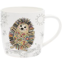The colourful Hattie Hedgehog Mug by Bug Art!