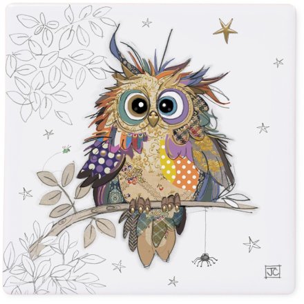 Bug Art Otto Owl Ceramic Coaster