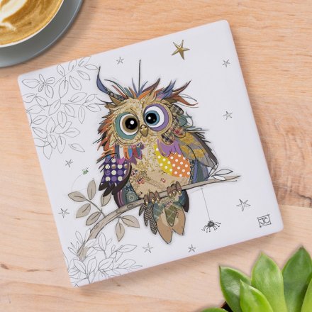 Bug Art Otto Owl Coaster