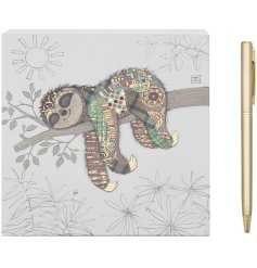The Simon Sloth memo block by Bug Art – the perfect addition to your desk or workspace!