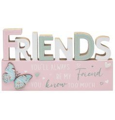 This charming friends plaque is sure to make anyone smile. 