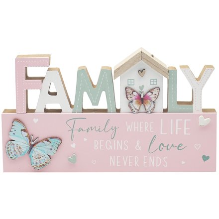 Pink Family Plaque