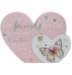 Show your appreciation for your closest friends with this charming Heart Plaque.
