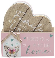 These stylish and durable coasters feature a beautiful design inspired by the comforts of home.