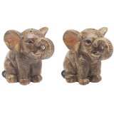 Introducing the Elephants Salt & Pepper Set, a charming addition to any dining table. 