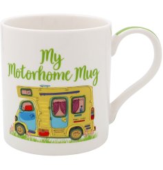 Treat yourself or gift it to a fellow camper, this My Motorhome China Mug is a must-have for any motorhome lover. 