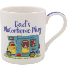 Whether used at home or on a camping trip, this fine china mug is sure to bring a smile to any dad's face.