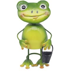 Introducing the charming Bright Eyes Frog garden ornament, a delightful addition to any outdoor space.