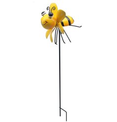 From the Bright Eyes collection a garden stake in a bee design. 
