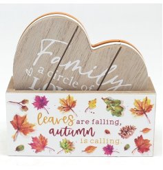 Protect your surfaces from stains and add a cozy touch to your home with our Autumn Coasters Set of 4.
