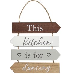 Add a touch of charm and whimsy to your kitchen with our 'This Kitchen Is For Dancing' plaque.