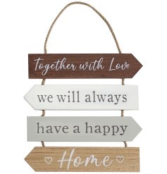 Welcome guests to your happy home with this charming plaque. 
